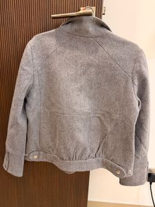 Elegant Gray Double-Breasted Blazer
