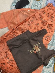 Embroidered Silk Blend 3 piece set
