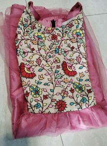 Pink Embroidered Short Party Wear DressDress