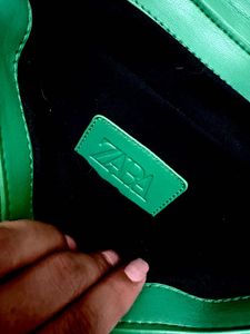 Green Zara shoulder bag