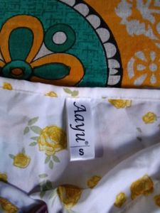 Summer Floral Slit Dress (S)