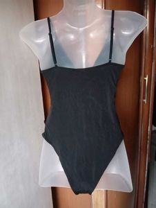 Embroidered Black Bodysuit
