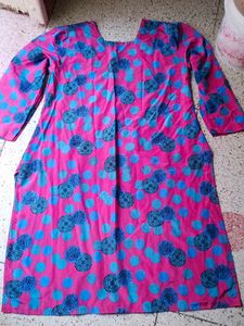 Pink &amp; Blue Printed Kurta Set