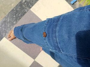 Blue Denim Cargo Pants