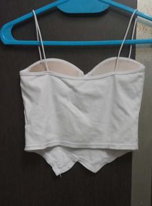 White Bustier Crop Top