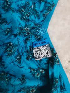 Set Of 3 Ladies Printed Bra 32 Size