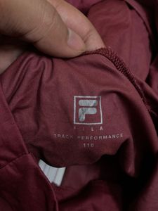 Fila Maroon Anorak Track Performance Jacket
