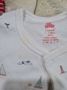 Set Of 3 Baby Rompers- 0-3m