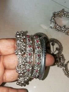 Bohemian Silver Tone Jewellery Set