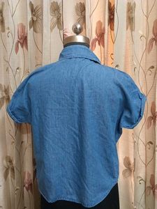 Cute Donald Duck Disney Denim Shirt