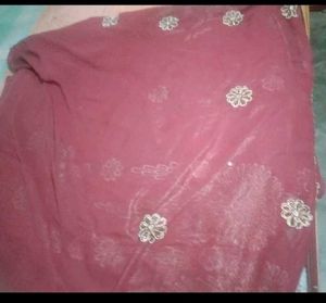 Embroidered Silk Saree