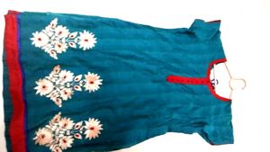 Pure Cotton Heavy Embroidery Work Kurti With Dupat