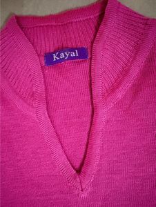 Vibrant Pink Sleeveless Knit Top