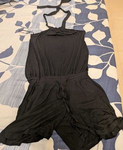 Chic Black Halter Neck Romper