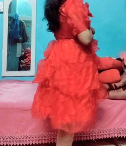 RED TUELLE FAIRYTALE DRESS ✨♥️