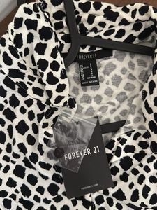 Forever 21 Animal Print Crop Loose T- Shirt