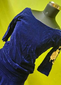 Elegant Navy Blue Gown