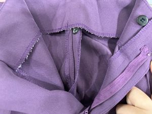 Purple Wide-Leg Trousers