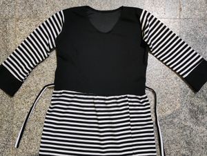 Stripped Slit Dress
