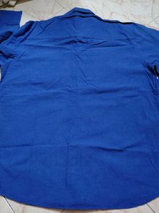 L Men's Royal Blue Casual Shirt