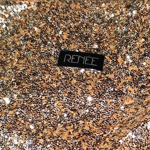 Sparkly Gold Glitter Large Pouch