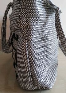 Woven Tote Bag with Drawstring Closure