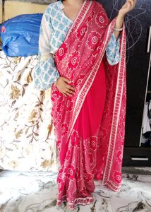 Heavy Multi Sequence Work Saree