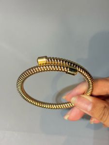 Stylish Gold Tone Coil Bracelet