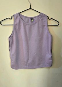💜 Lavender Side Cut-Out Crop Top 💜