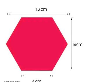Wall Sticker's Hexagon 14 Silver mirror sticker