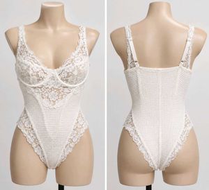 Vintage White Lace Bodysuit