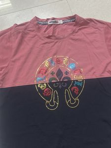 Graphic Print Two-Tone T-Shirt