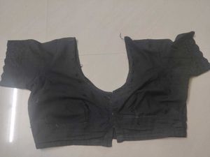 Dark Grey Embroidered Blouse