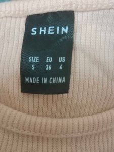 SHEIN Cream Crop Top