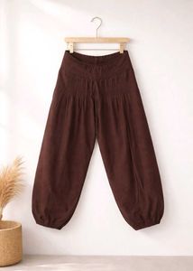 🤎 Mocha Luxe Harem Pants | Soft Flow Fit