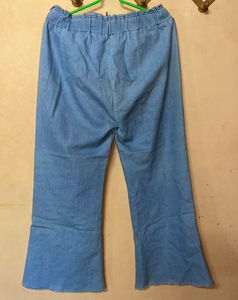 Pearl Embellished Denim Capris