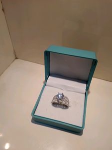 Zirconia Diamond Ring Pure Silver 925(Wt:5.000gm)