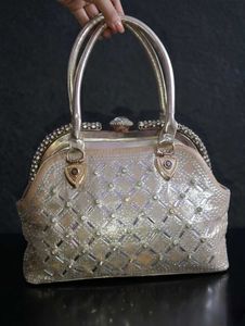 ✨Elegant Champagne Gold Crystal Party Handbag✨