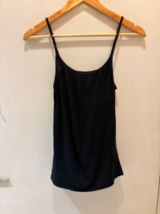 Basic Black Spaghetti Strap Tank Top /slip