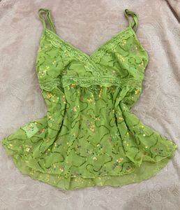 Sparkly y2k green top
