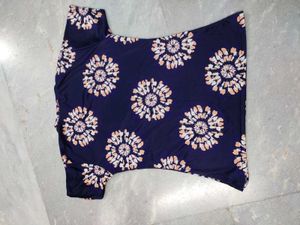 Stylish Blue Floral Top Tie n die