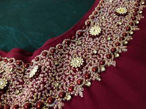Handworked Grape Colour Dress