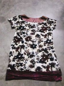 Vintage Floral Print Balloon top