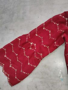 Embellished Maroon Ethnic Gown