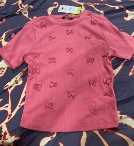 Charming Pink Bow Top