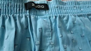 Aqua Blue Textured Short