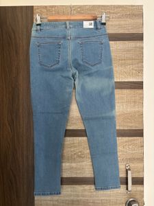Light Wash Split Hem Jeans