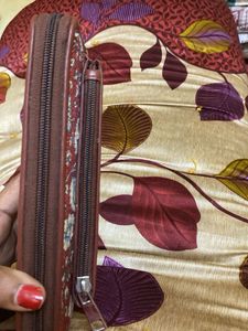 Zouk Red Floral Clutch Wallet