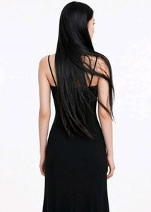 *Glamorous Black Crystal Embellished Evening Dress