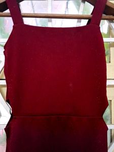 Maroon Cut-out Bodycon Dress